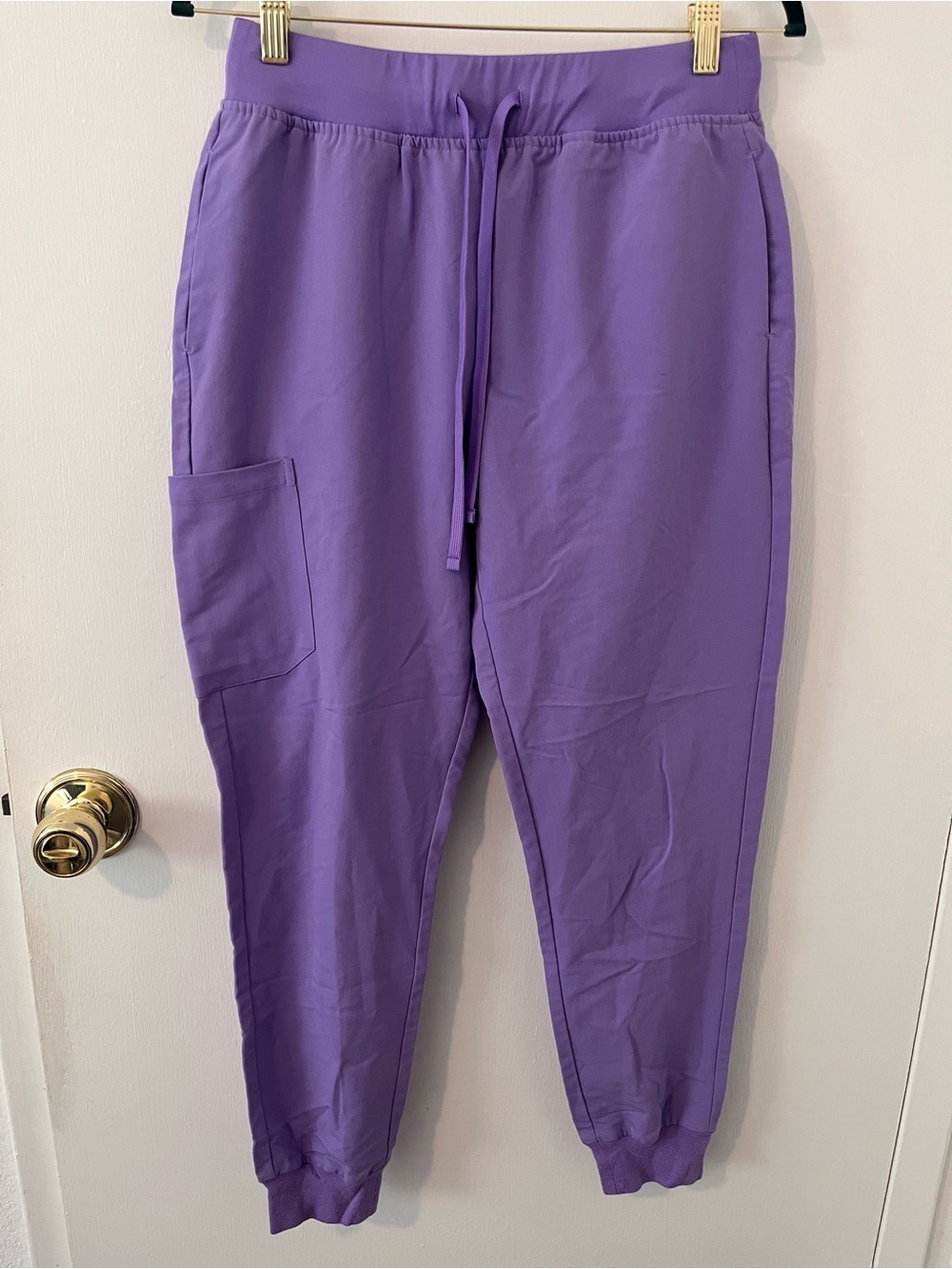 Mandala Jogger Scrub Pants Purple Small Pockets Anti Microbial